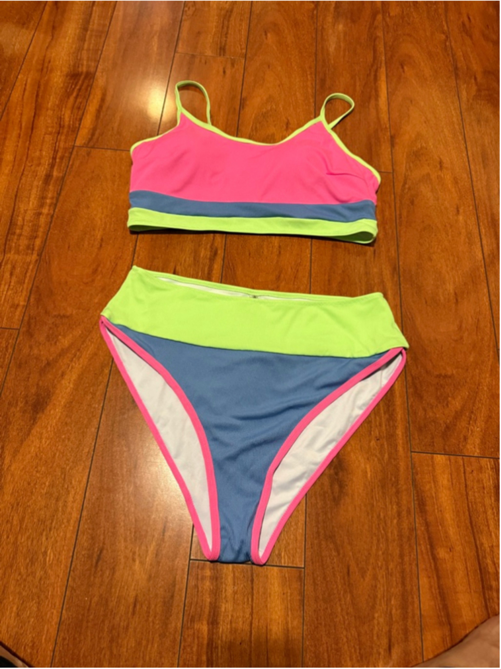 Women's POP VIL Bikini Set Plus Size xxL Pink Blue Green - Picture 2 of 8